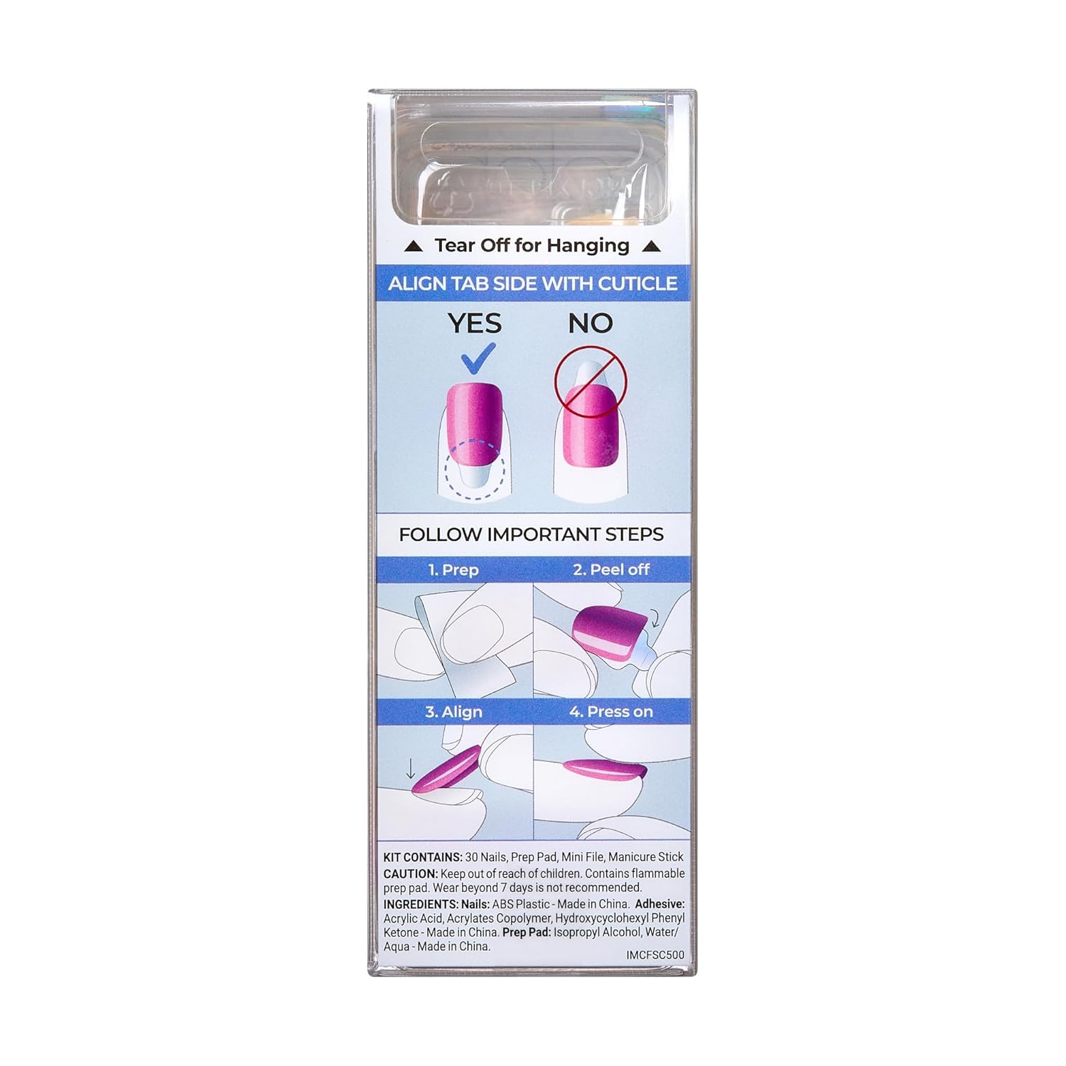 KISS Press On Nails colorFX – Simple At Home Manicure for the Less Is More Routine, Reconnect Chrome Finish