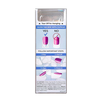 KISS Press On Nails colorFX – Simple At Home Manicure for the Less Is More Routine, Reconnect Chrome Finish