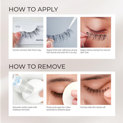 KISS So Real Faux Eyelashes – Lovely Cruelty-Free Gift Set Idea for Mom and Best Friends, 12mm Reusable Vegan Lash Clusters