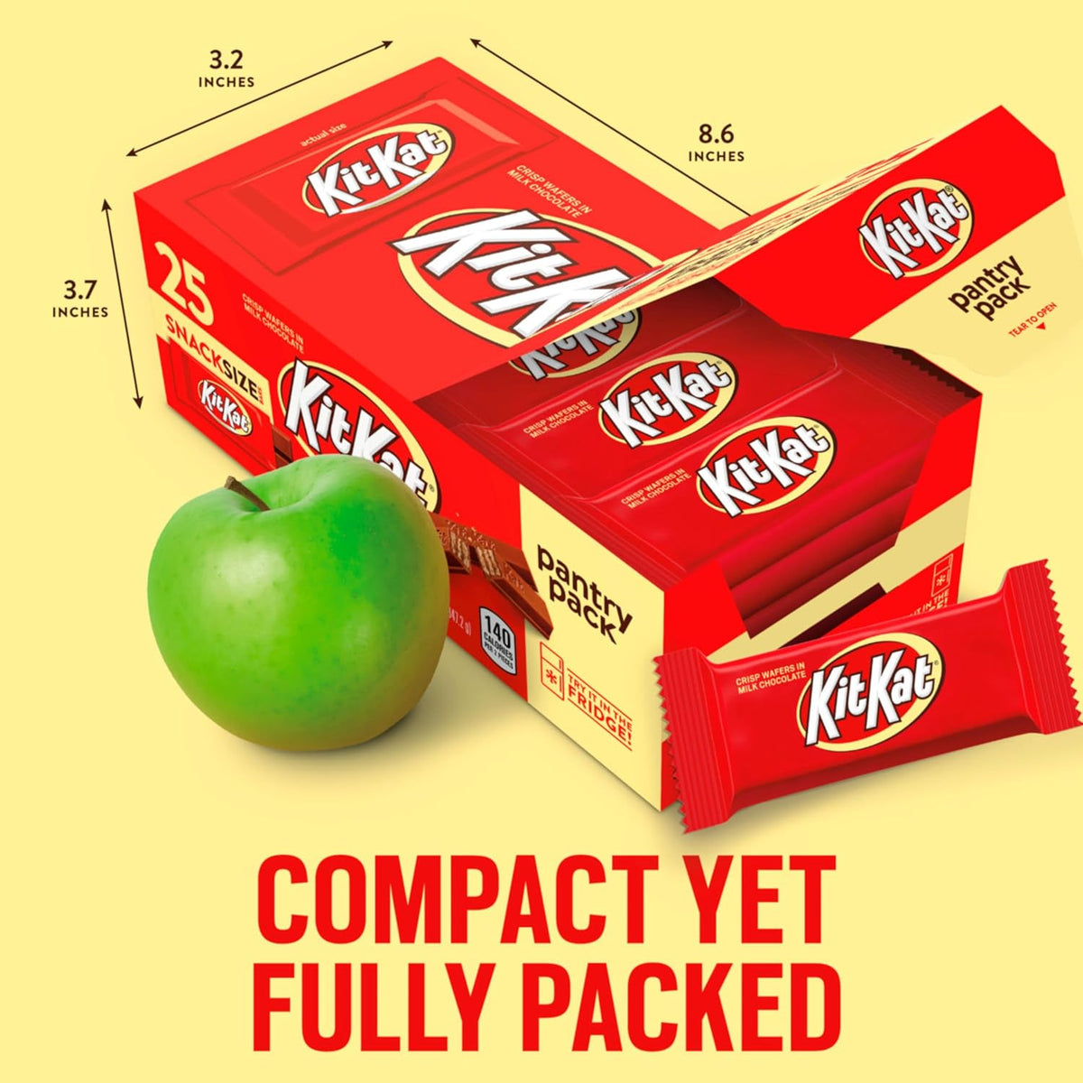 KIT KAT Milk Chocolate Wafer Snack Bars – Romantic Movie Night Gift Set and Anniversary Candy Surprise, 12.25 oz Pantry Pack