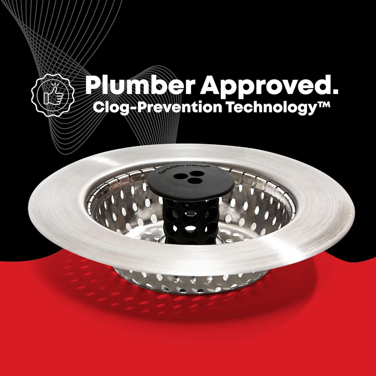 Kitchen SinkShroom Decorative Drain Strainer for Newly Renovated Kitchens and Open-Concept Homes