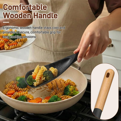 KitchenCo Oven Safe Silicone Spoon Spatula Set – Reliable High-Heat Cooking Without Melting or Warping