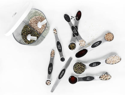KitchenNest Magnetic Measuring Spoons – Precision Baking Tool for Repeatable Results in Recipe Development