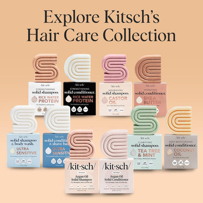Kitsch Argan Oil Conditioner Bar – Warm Vanilla Scented Solid Bar for Aromatherapy-Style Bathtime and Hair Repair Ritual