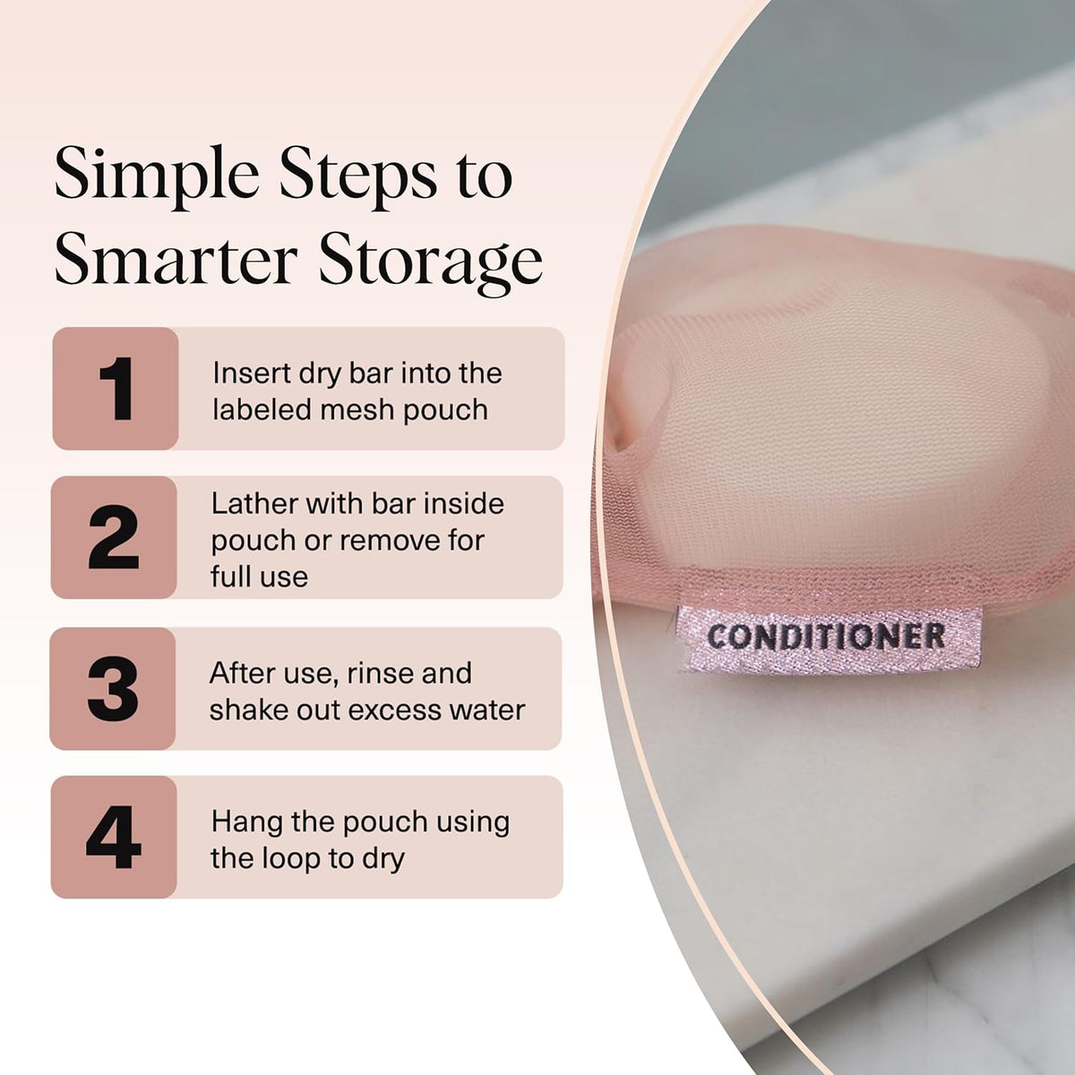 Kitsch Bar Soap Saver Pouch – Durable Travel Companion for Campers, Labeled Mesh Bags for Toiletries in the Wild
