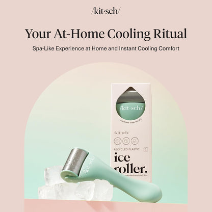 Kitsch Cooling Face Roller – Stainless Steel Eye Roller for Tension Relief, Mindful Skincare, and Bedroom Nightstand Rituals