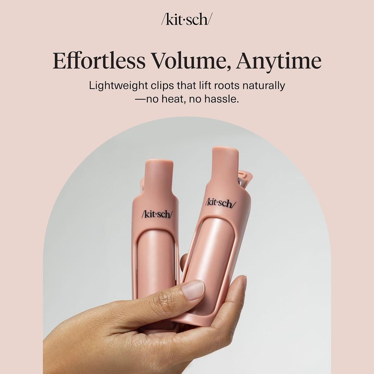 Kitsch Recycled Volumizing Clips – Self-Care Hair Tools for Fine Hair, Gentle No-Crease Lift While You Practice Your Morning Ritual