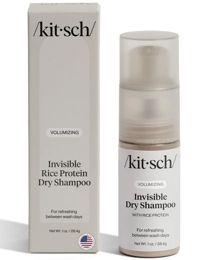 Kitsch Rice Protein Dry Shampoo Powder – Talc-Free Fragrance-Free Refresh for Sensitive Scalps and Worry-Free Use