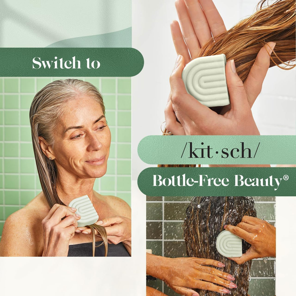 Kitsch Rosemary Biotin Volumizing Conditioner Bar – Self-Care Nightly Haircare Bar for Breakage Repair & Volume