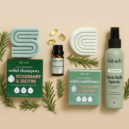 Kitsch Rosemary Scalp Oil with Biotin – Affordable Mother's Day Gift for Women, Plant-Based Pre-Shampoo Hair Care, 10 mL Travel Size