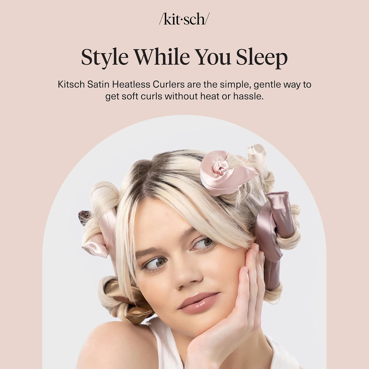 Kitsch Satin Flexi Rods – Wellness Hair Treatment for Bathroom Ritual, No Heat Damage Overnight Curls