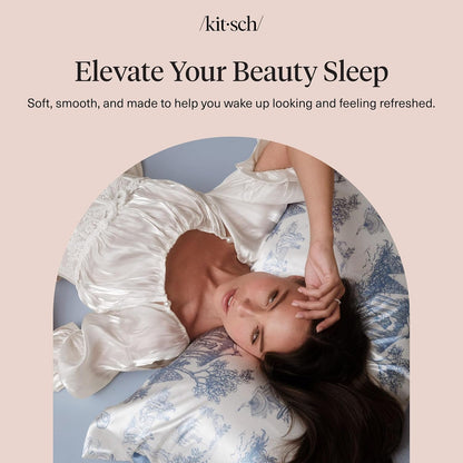 Kitsch Satin Pillowcase – Sleepover Friendly Pillow Case for Girls Ages 8 to 16, Pop Culture Bedding