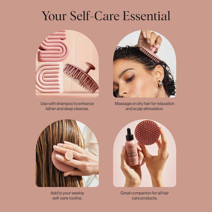 Kitsch Scalp Massager – Bedtime Wind-Down Accessory for Tension Relief and Restorative Scalp Care, Terracotta