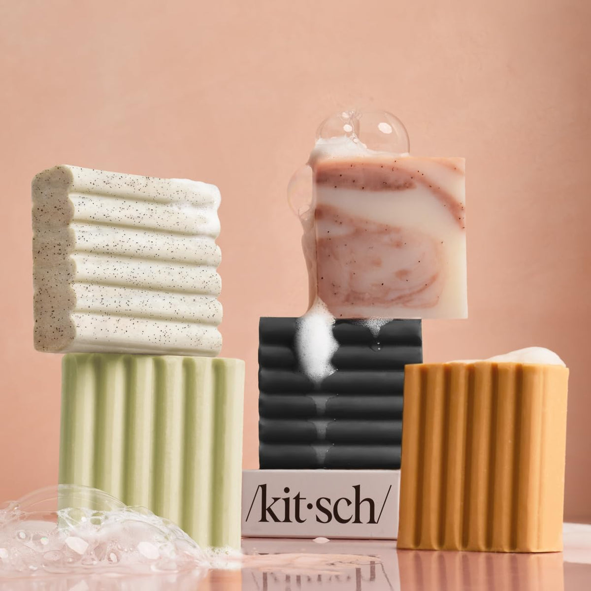 Kitsch Solid Wash Bar – Leak-Proof Cleanser for Camping, Gym Bag, and Road Trips