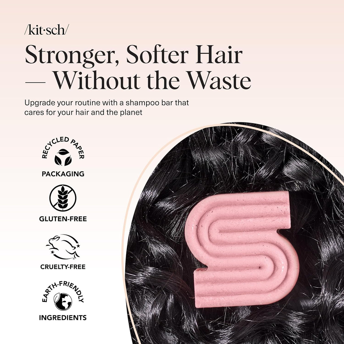 Kitsch Vegan Shampoo Bar – Aromatherapy-Style Hydrating Wash for Wind-Down Bath Time
