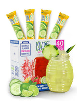 Klass Aguas Frescas Cucumber Limeade – On-the-Go Drink Mix for Busy Students and Professionals, 40 Stick Packets