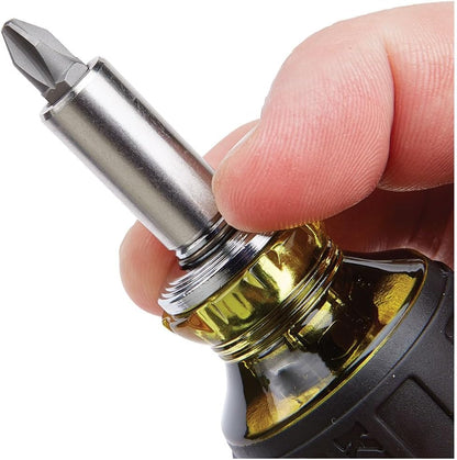 Klein Tools 32308 Compact Screwdriver – Streamline Your Workshop with One Tool, Eight Bits