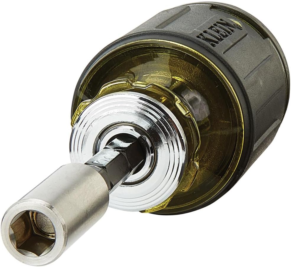 Klein Tools 32308 Compact Screwdriver – Streamline Your Workshop with One Tool, Eight Bits