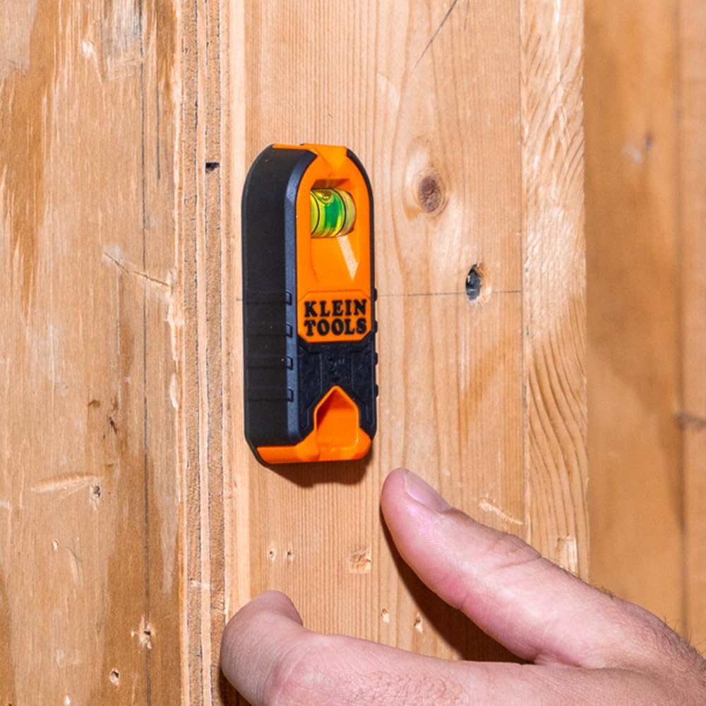 Klein Tools Compact Magnetic Stud Finder for Home Aesthetic Projects, Hang Clocks and Shelves with Marking Precision and Level