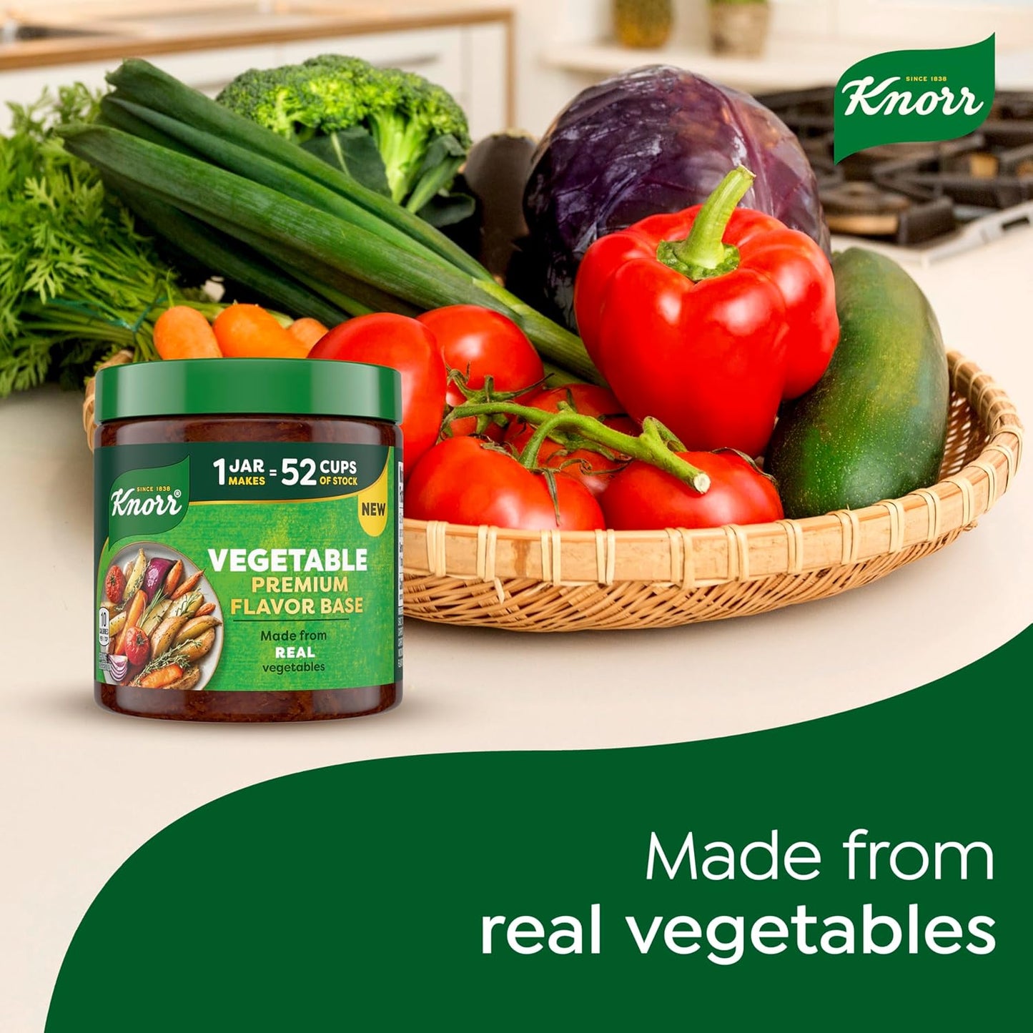 Knorr Premium Vegetable Broth Concentrate for Efficient Pantry Cooking and Ready-in-Seconds Stock
