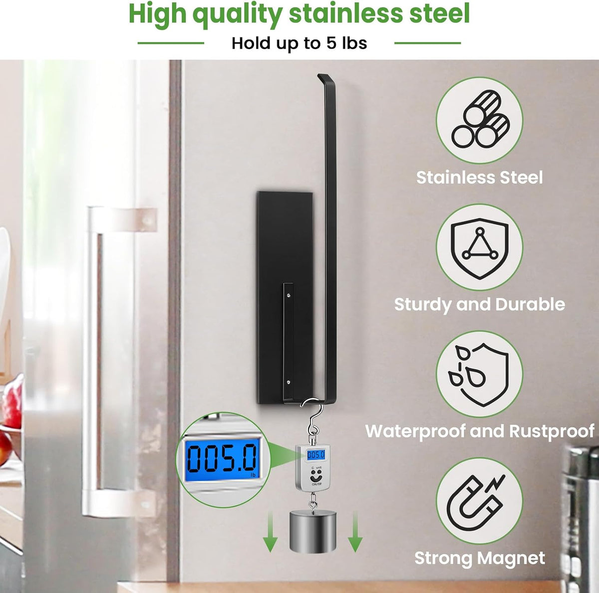 Kovessly Towel Rack Magnet – Weather-Resistant Powder-Coated Organizer for Garage Workbenches and Outdoor Kitchens