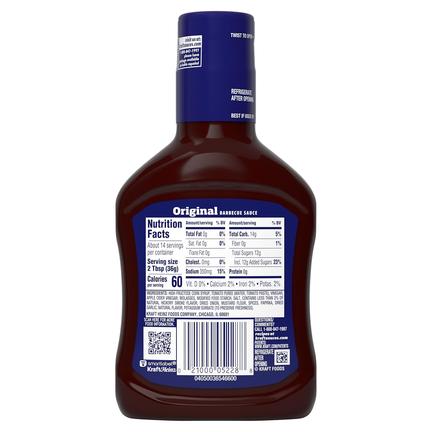 Kraft BBQ Barbecue Sauce – No-Fuss Multi-Purpose Sauce for Intentional, Less-Is-More Cooking