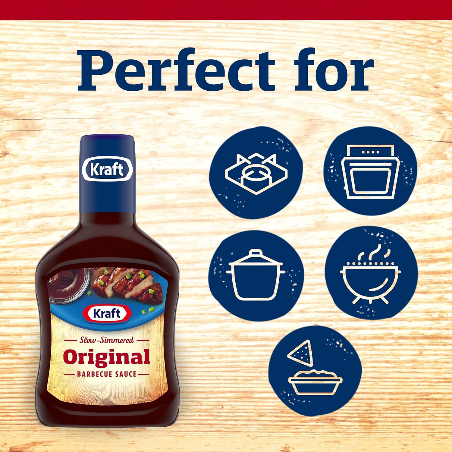 Kraft BBQ Barbecue Sauce – No-Fuss Multi-Purpose Sauce for Intentional, Less-Is-More Cooking