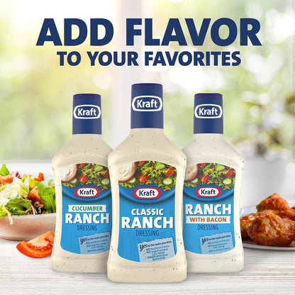 Kraft Classic Ranch Dressing – Squeeze Bottle Ranch for Back-to-School Lunch Packing and Weekday Dinners