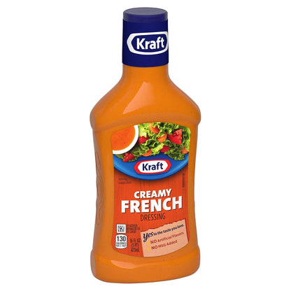 Kraft Creamy French Dressing – Streamlined Pantry Staple for Simple Home Cooking, 16 fl oz