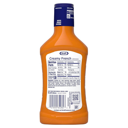 Kraft Creamy French Dressing – Streamlined Pantry Staple for Simple Home Cooking, 16 fl oz