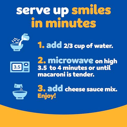Kraft Easy Mac Microwavable Mac & Cheese – After-School Snack for Kids Lunch Boxes