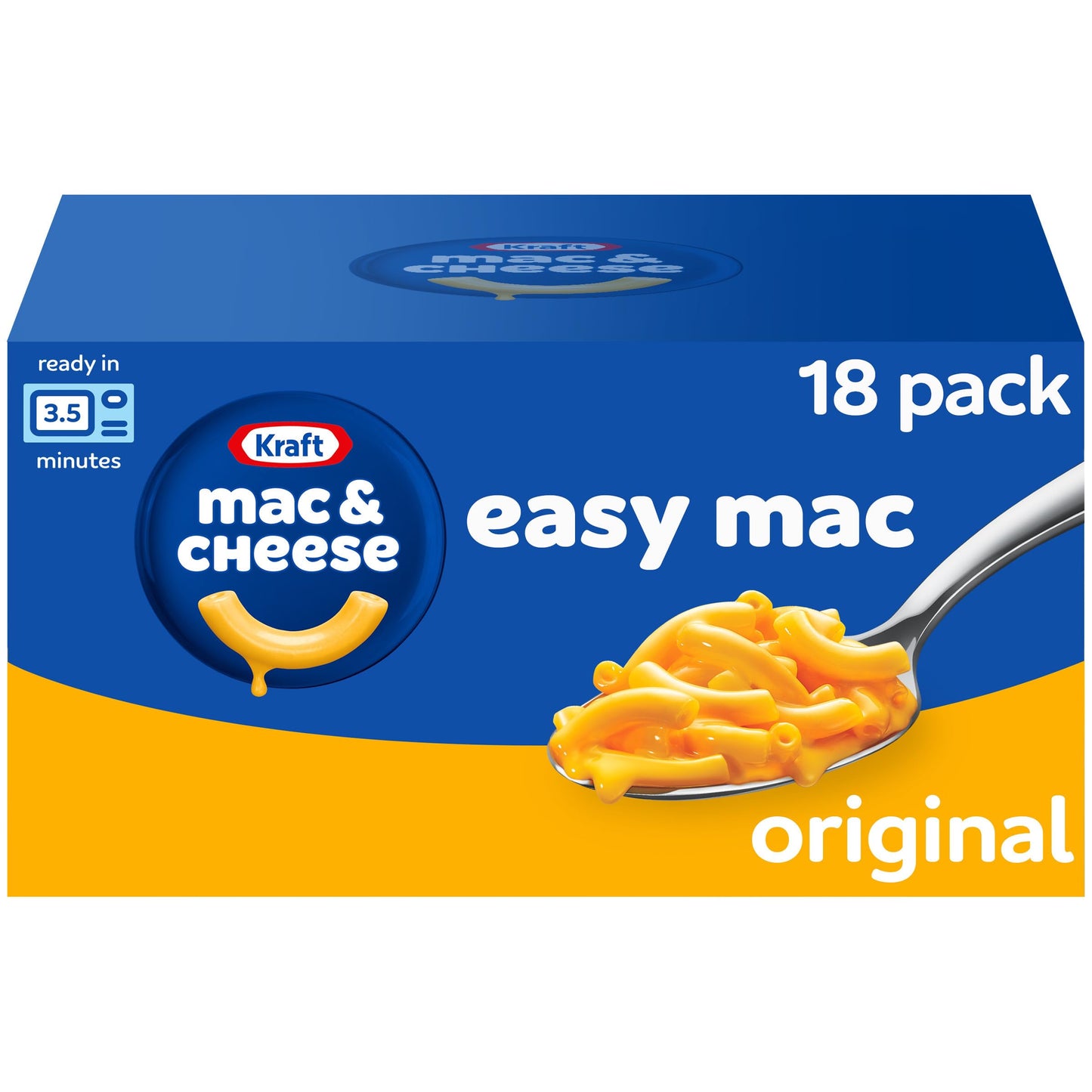 Kraft Easy Mac Microwavable Mac & Cheese – After-School Snack for Kids Lunch Boxes