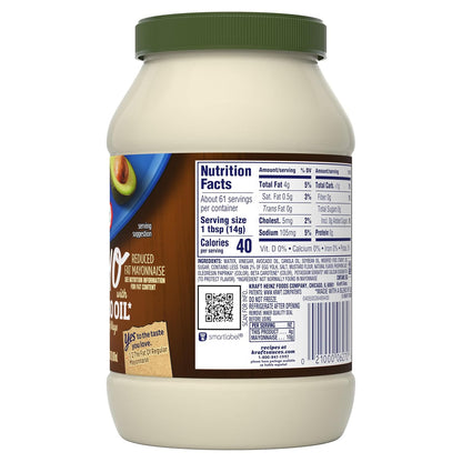 Kraft Mayo Reduced Fat with Avocado Oil – Portable Creamy Condiment for Camping Coolers and Patio Dining