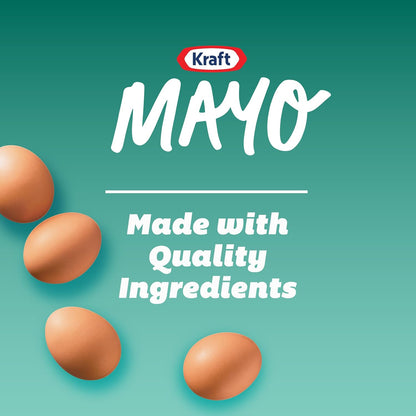 Kraft Real Mayo Creamy & Smooth Mayonnaise for Office Pantry Fridges and Reliable Daily Spread, 30 fl oz Jar