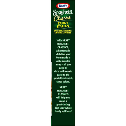 Kraft Spaghetti Classics — All-in-One Italian Meal Kit for Family Dinners, Customizable with Ground Beef, 8 oz