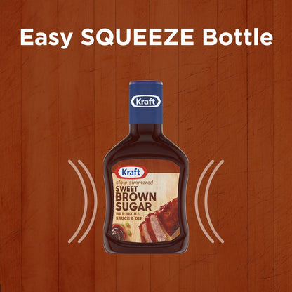 Kraft Sweet Brown Sugar Slow-Simmered Barbecue Sauce, 18 oz Present for Dad on Father's Day and Holiday Cookouts