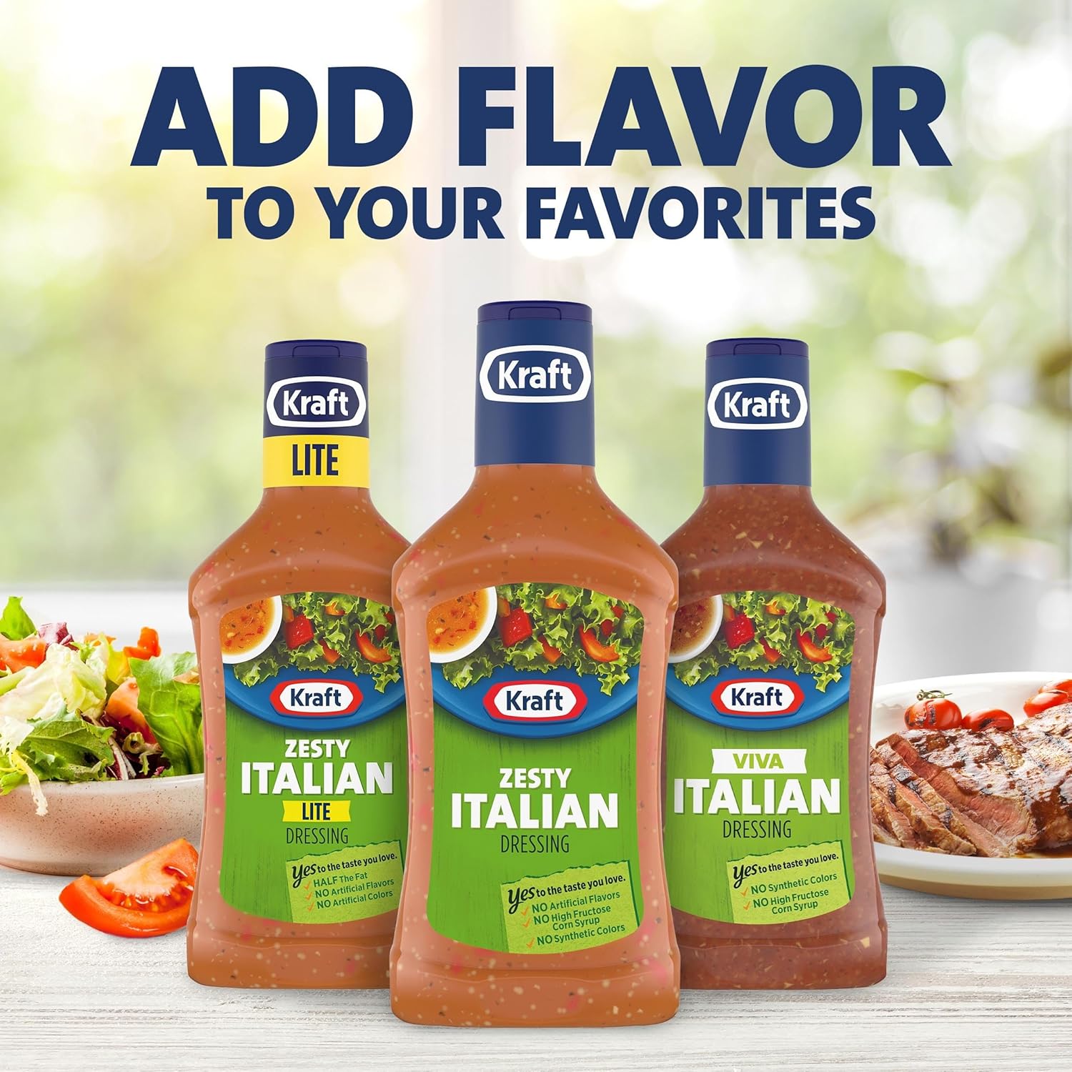 Kraft Zesty Italian Dressing – Diet Friendly Marinade for Meal Prep Sundays