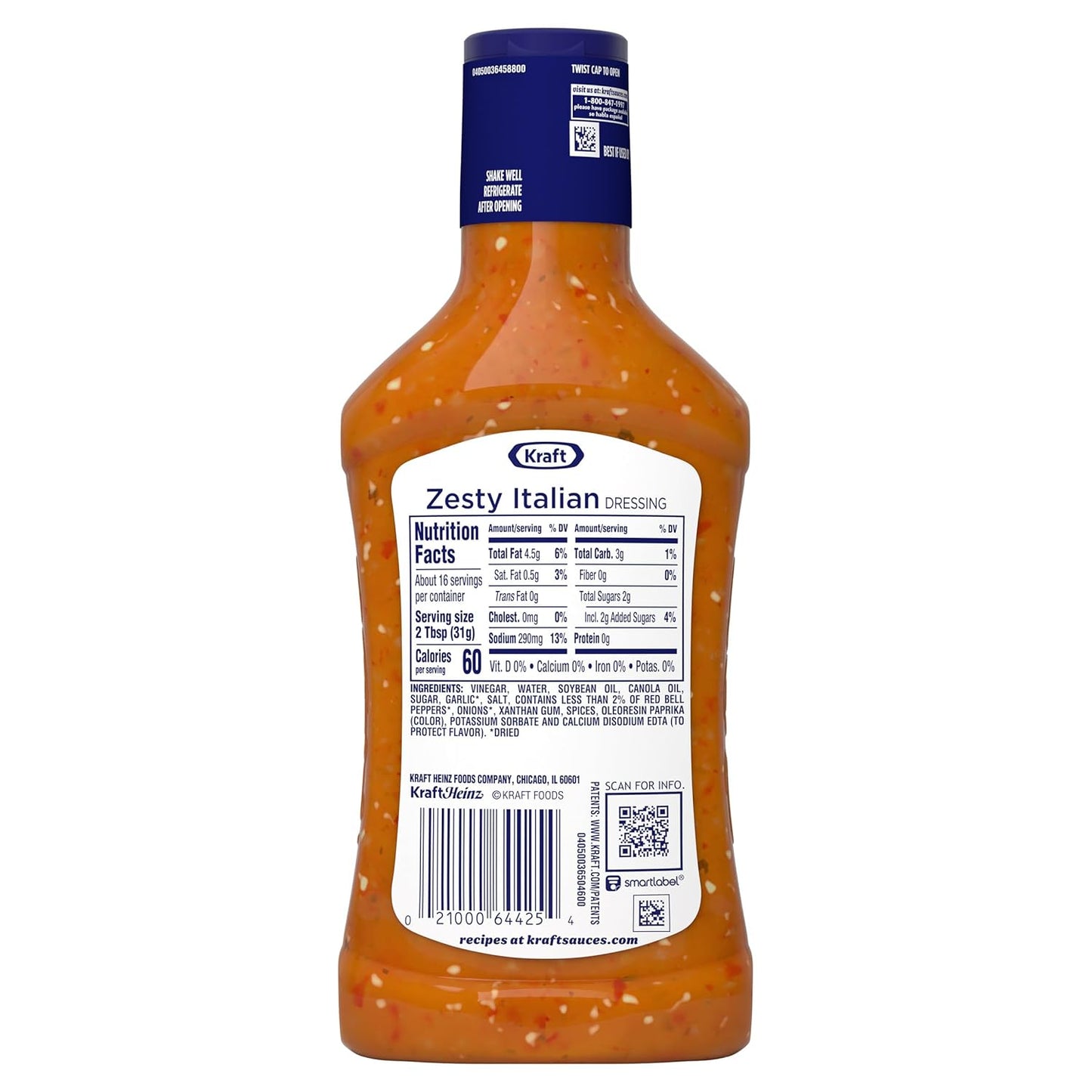 Kraft Zesty Italian Dressing – Diet Friendly Marinade for Meal Prep Sundays