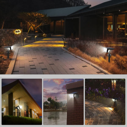 Kyson 4-Pack Solar Landscape Lights, Minimalist Cool White Spotlights for Backyard Styling & Modern Outdoor Decor