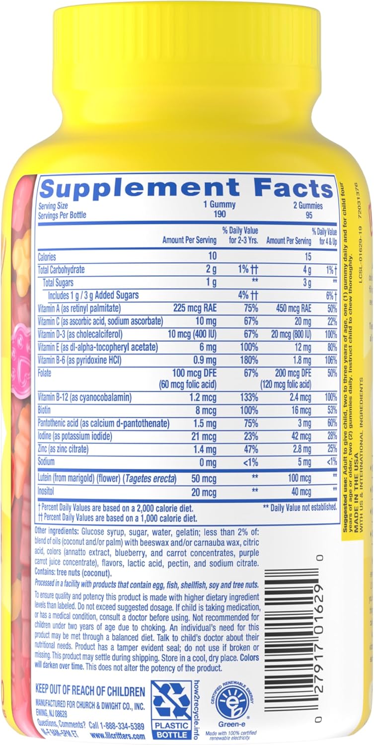 L'il Critters Gummy Vites – Pediatrician-Recommended Safe Kids Multivitamin for Ages 2+