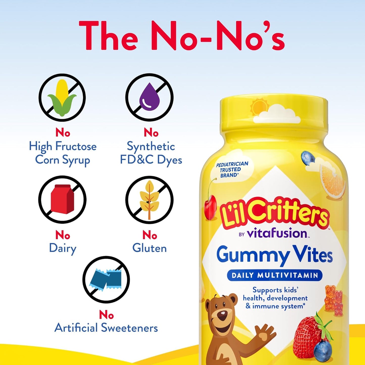 L'il Critters Gummy Vites – Pediatrician-Recommended Safe Kids Multivitamin for Ages 2+