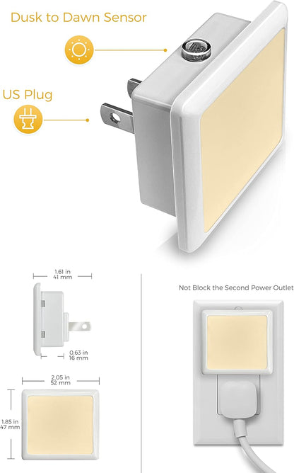L LOHAS Night Light Plug into Wall – Smoke-Free Nursery and Elderly Bedroom Safety Light, No Heat No Battery Design
