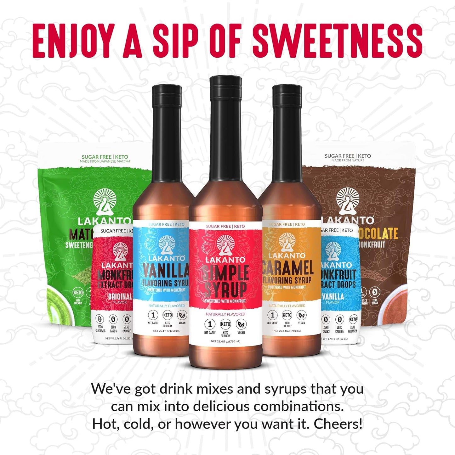 Lakanto Liquid Monk Fruit Sweetener – Sugar Free Drops for Conscious Wellness Drinkers and Clean Label Living