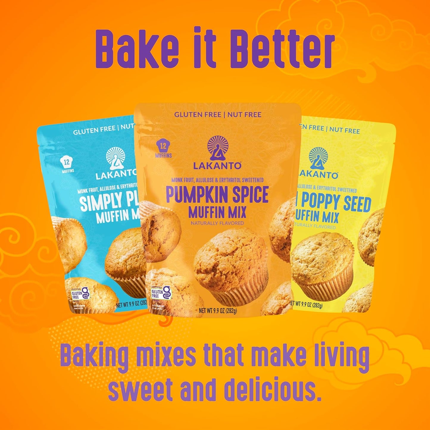 Lakanto Pumpkin Spice Muffin Mix - Cozy Seasonal Gift Basket Addition for Pumpkin Spice Lovers