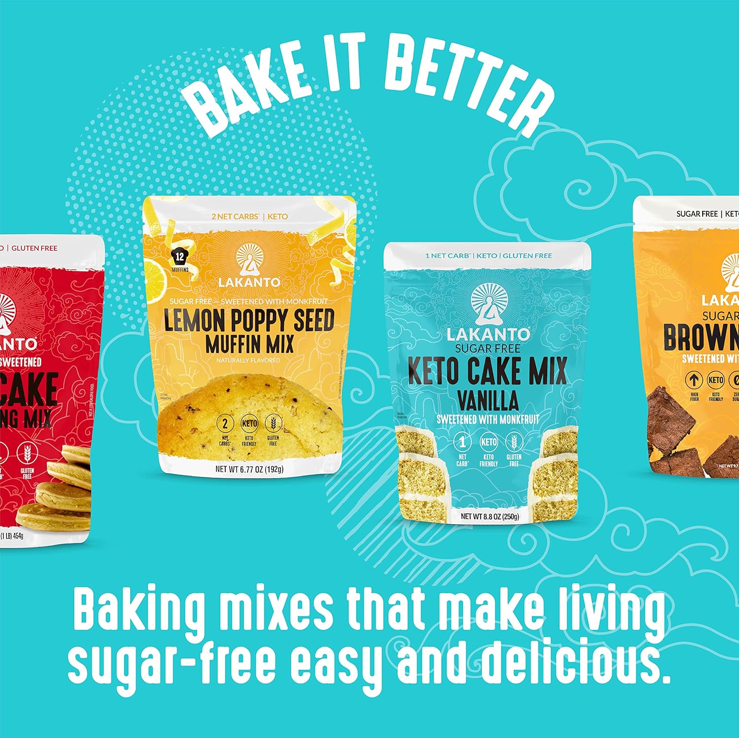 Lakanto Sugar Free Banana Nut Muffin and Bread Mix - Holiday Gift for Low Carb Spouse and Gluten Free Family Members