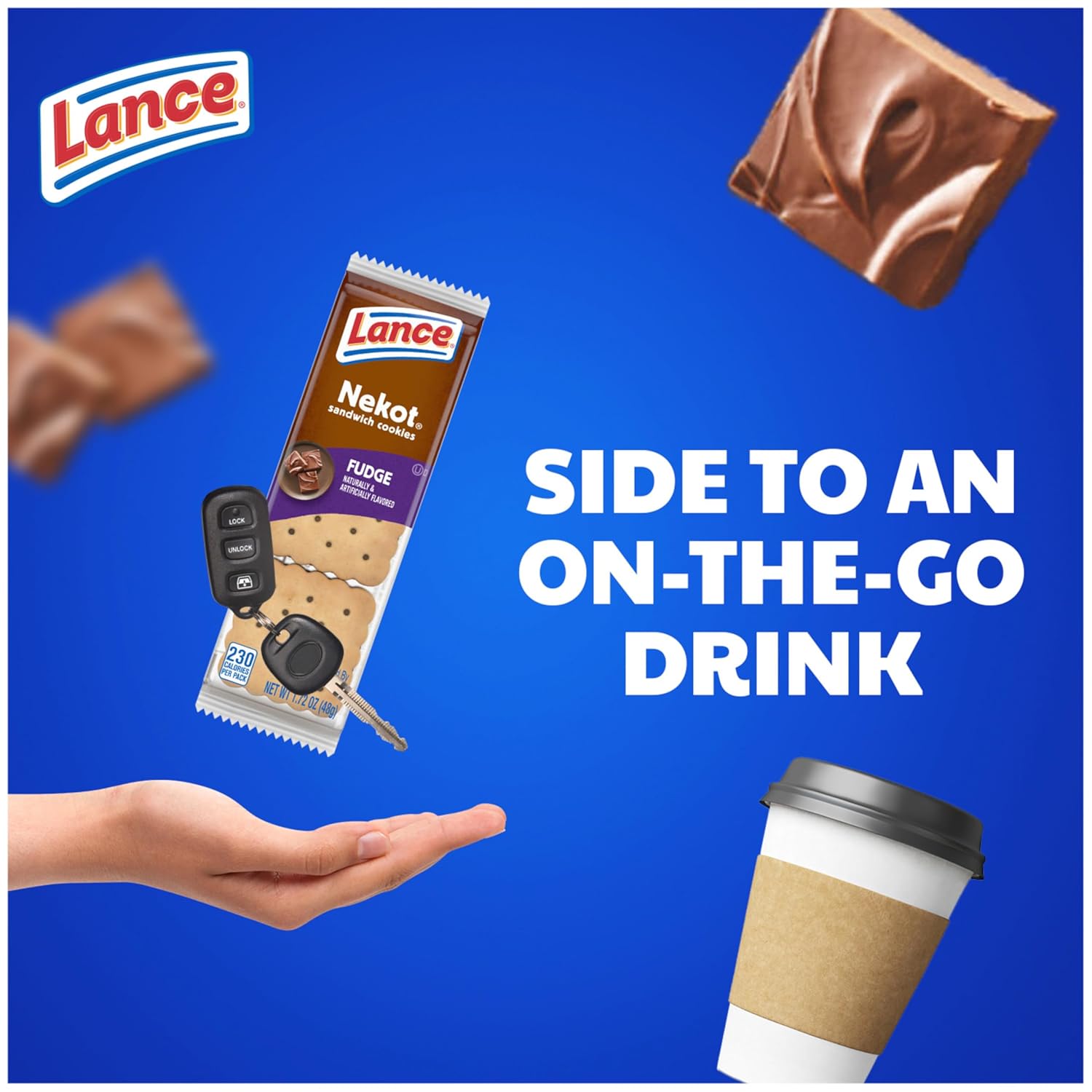 Lance Sandwich Cookies, Nekot Fudge Variety Packs for Office Pantries, Conference Rooms, and Shared Workspaces
