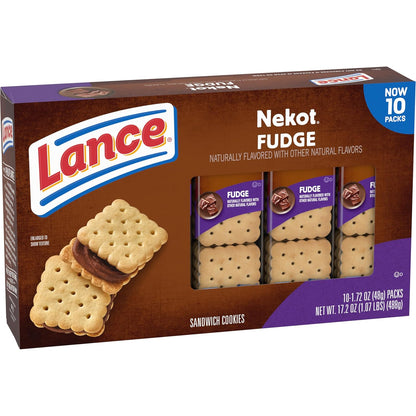 Lance Sandwich Cookies, Nekot Fudge Variety Packs for Office Pantries, Conference Rooms, and Shared Workspaces