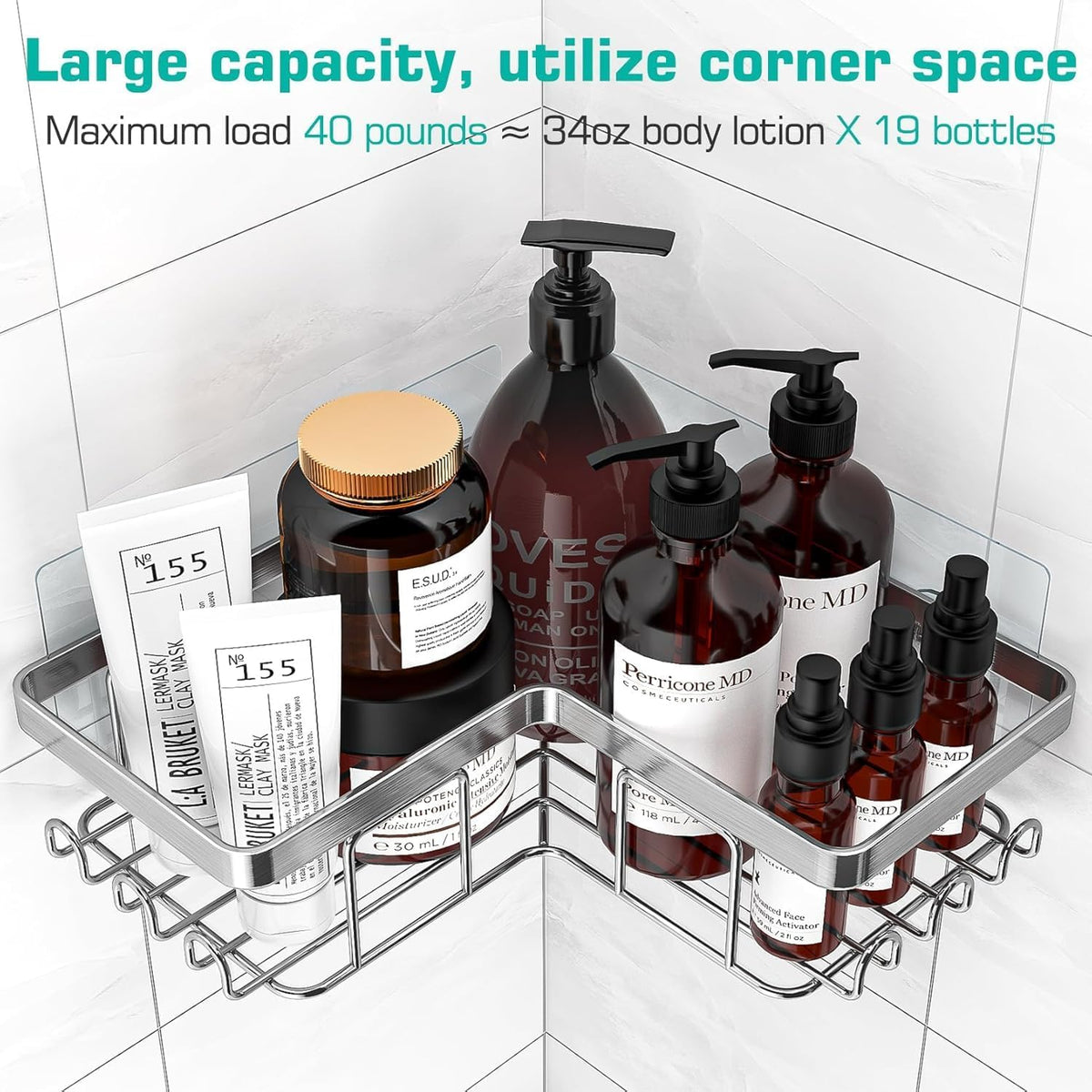 large-area adhesive mounting system rated for 40 lbs