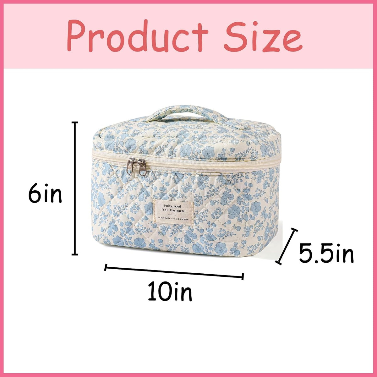 large-capacity main compartment suitable for full-size cosmetics
