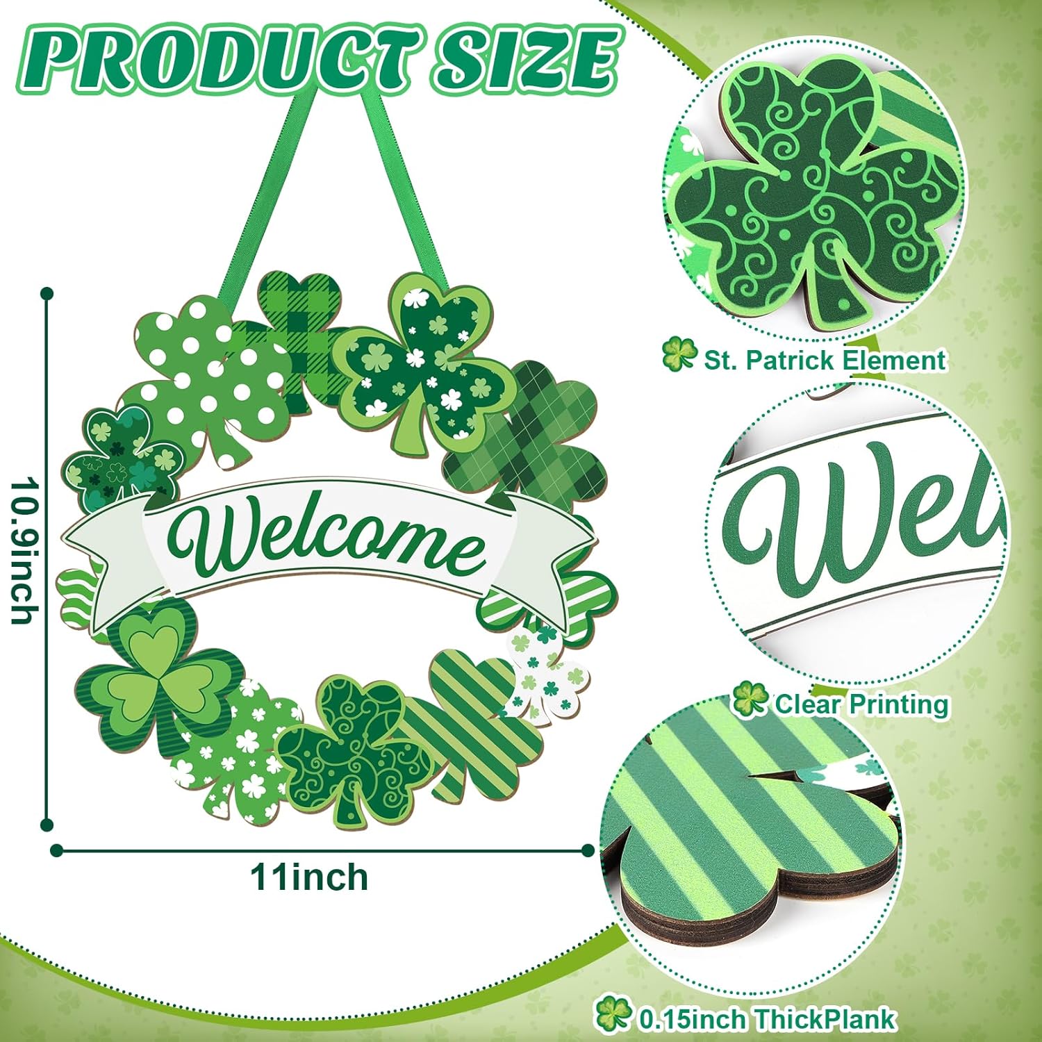 large round size suitable for prominent door display